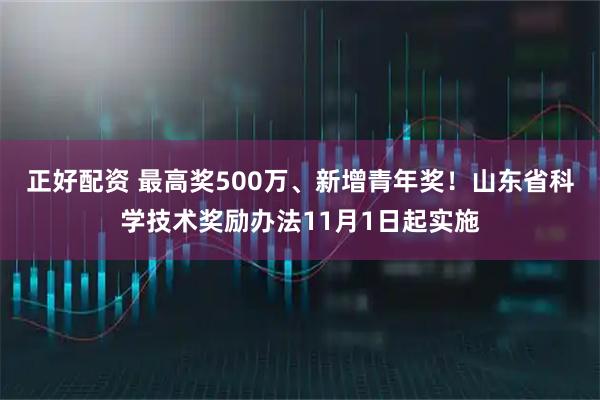 正好配资 最高奖500万、新增青年奖！山东省科学技术奖励办法11月1日起实施