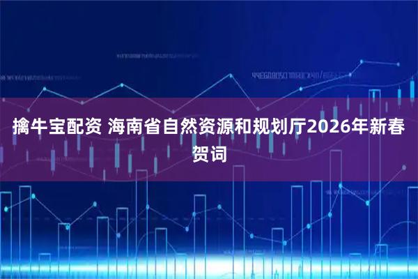 擒牛宝配资 海南省自然资源和规划厅2026年新春贺词