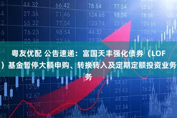 粤友优配 公告速递：富国天丰强化债券（LOF）基金暂停大额申购、转换转入及定期定额投资业务